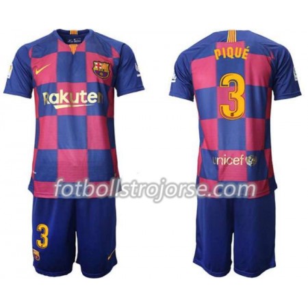 FC Barcelona Matchtröjor Pique 3 Barn Hemma Fotbollströja 2019-2020